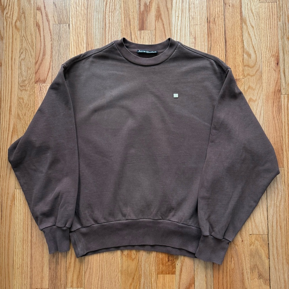 Acne Studios Coffee Brown Face Patch Sweatshirt - image 2